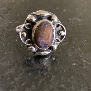 Sterling silver ring with stone